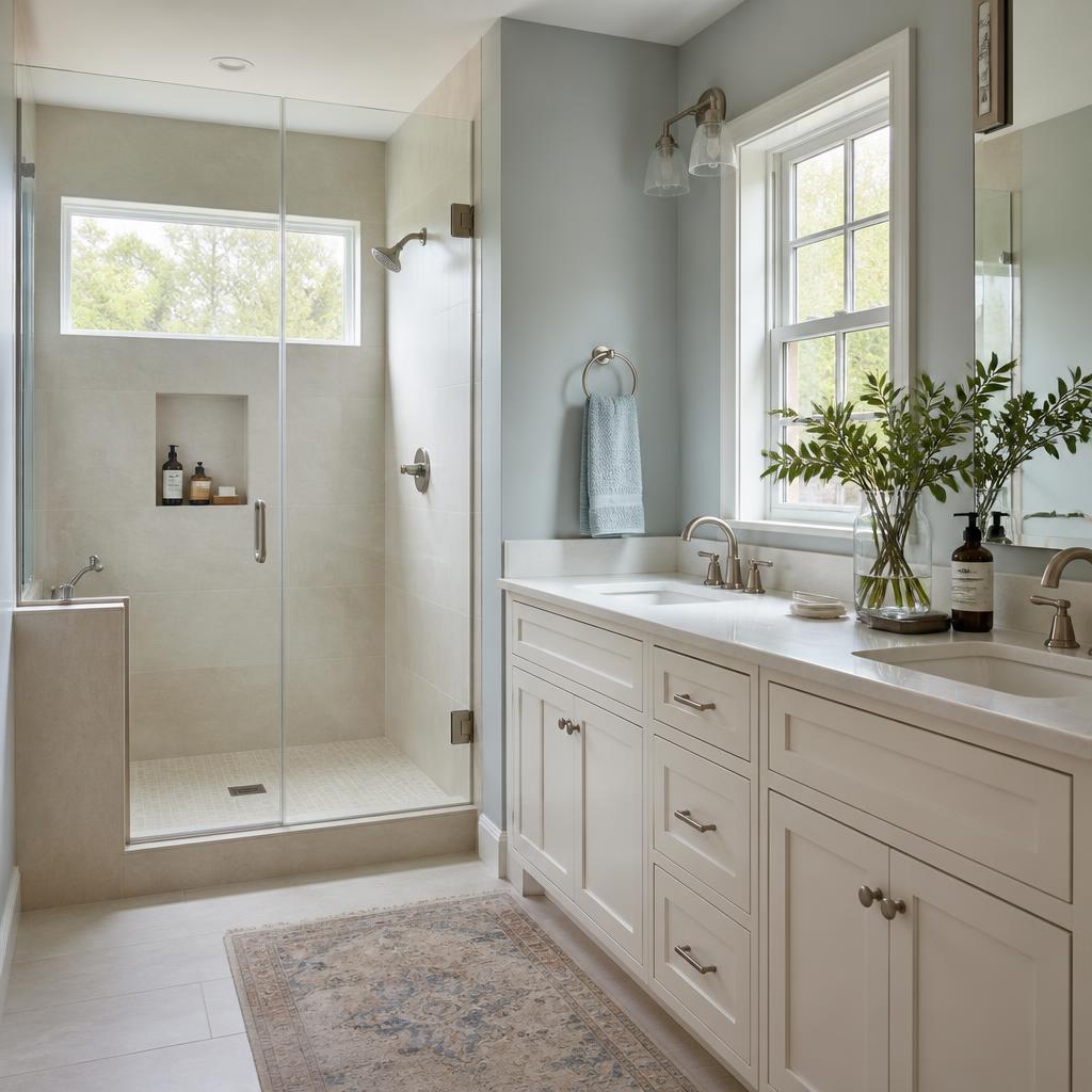 Bathroom renovation inspiration with natural finishes